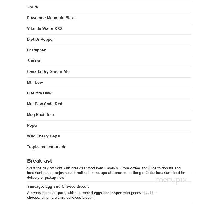 Casey's General Store - Westville, IL menu_pic