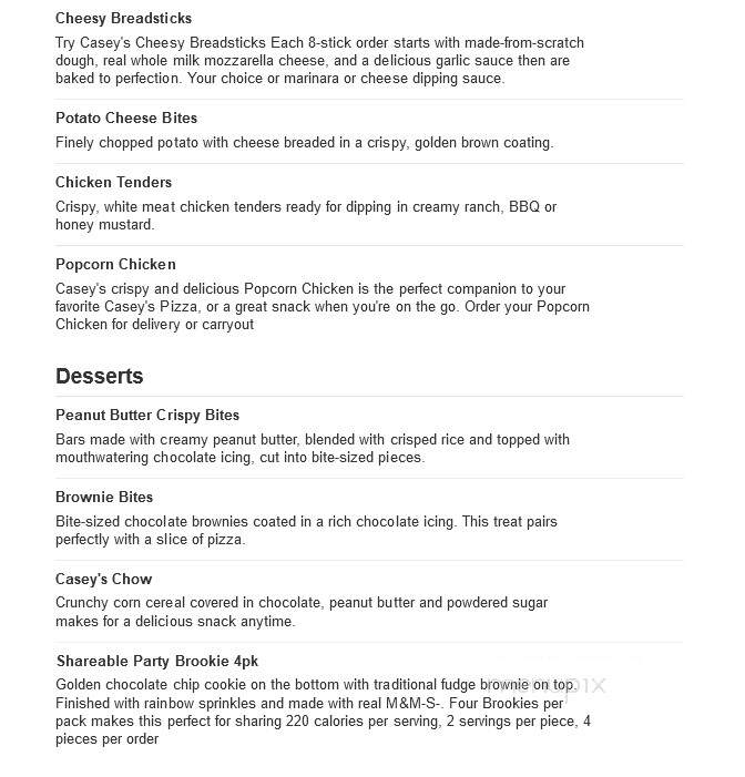 Casey's General Store - Westville, IL menu_pic
