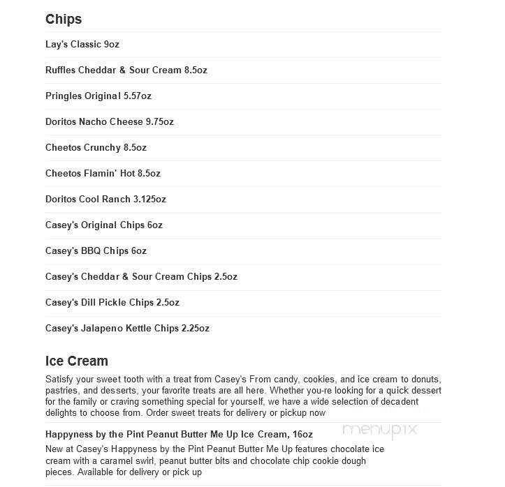 Casey's General Store - Westville, IL menu_pic