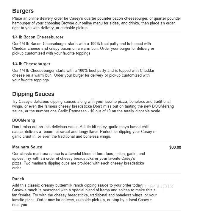 Casey's General Store - Westville, IL menu_pic