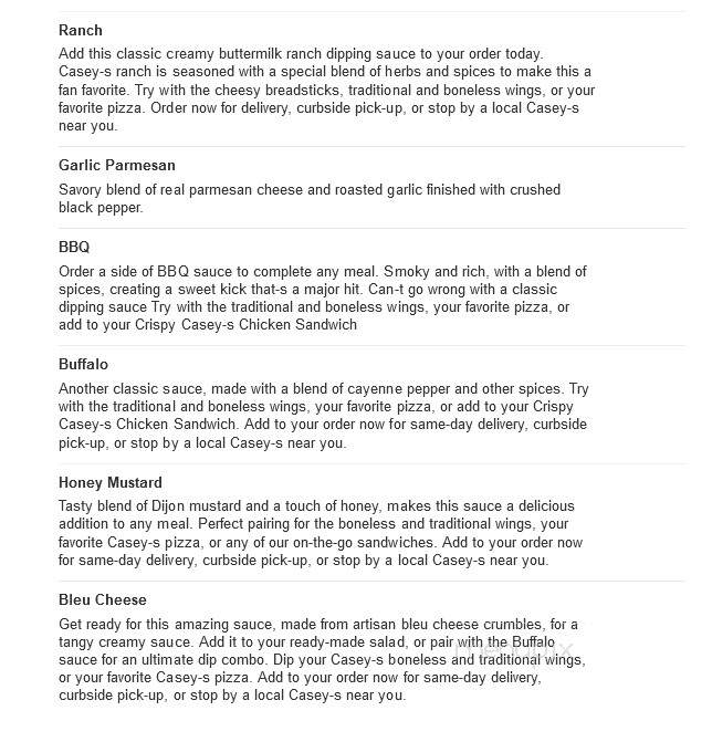 Casey's General Store - Westville, IL menu_pic