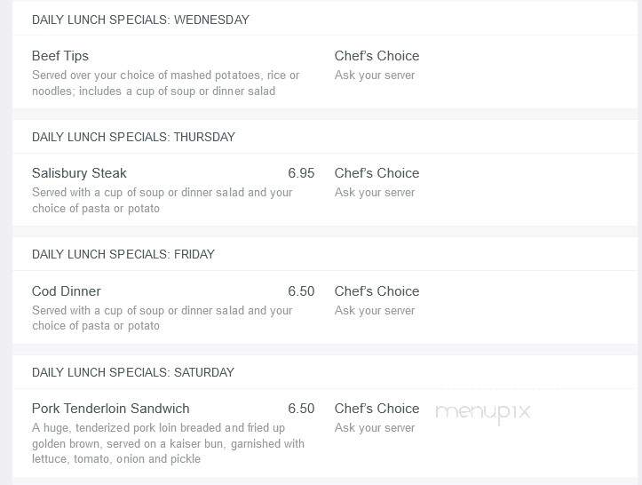 Sam's Italian Villa - Council Bluffs, IA menu_pic