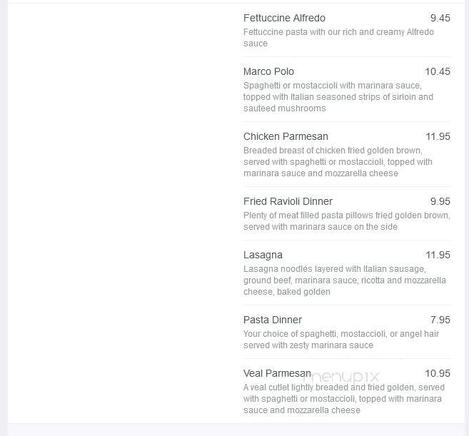 Sam's Italian Villa - Council Bluffs, IA menu_pic