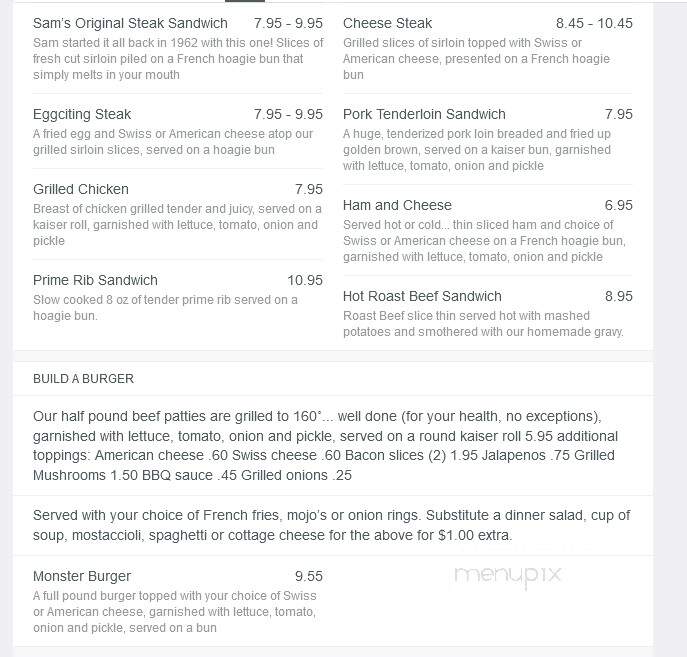 Sam's Italian Villa - Council Bluffs, IA menu_pic