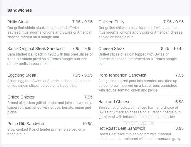 Sam's Italian Villa - Council Bluffs, IA menu_pic