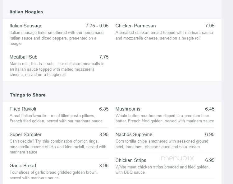 Sam's Italian Villa - Council Bluffs, IA menu_pic