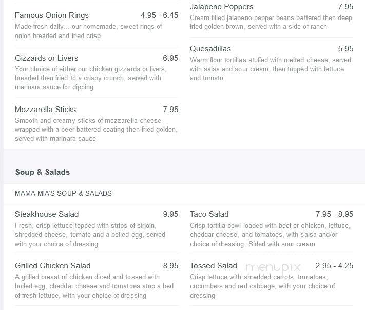 Sam's Italian Villa - Council Bluffs, IA menu_pic