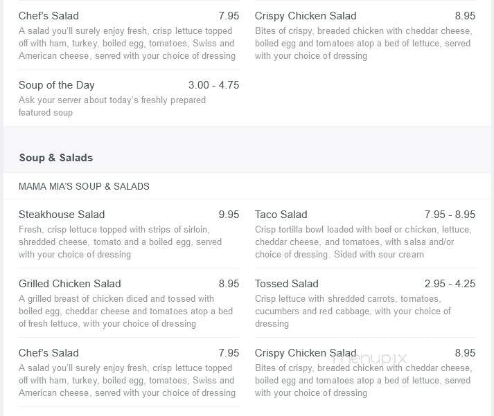 Sam's Italian Villa - Council Bluffs, IA menu_pic