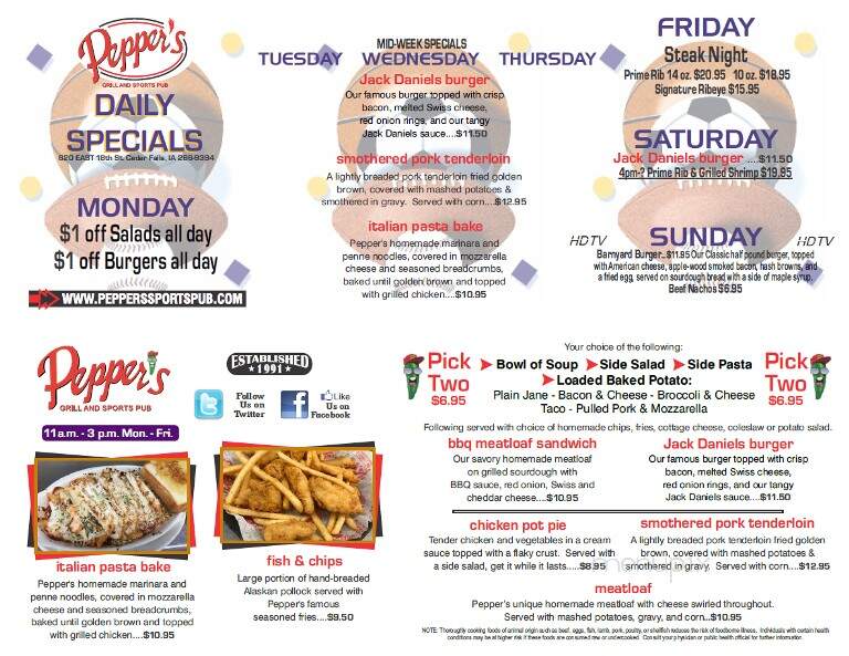 Peppers Grill & Sports Pub - Cedar Falls, IA