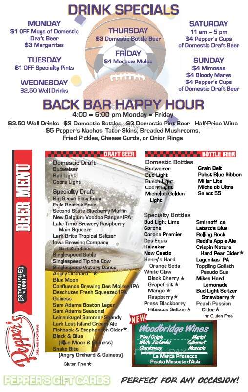 Peppers Grill & Sports Pub - Cedar Falls, IA
