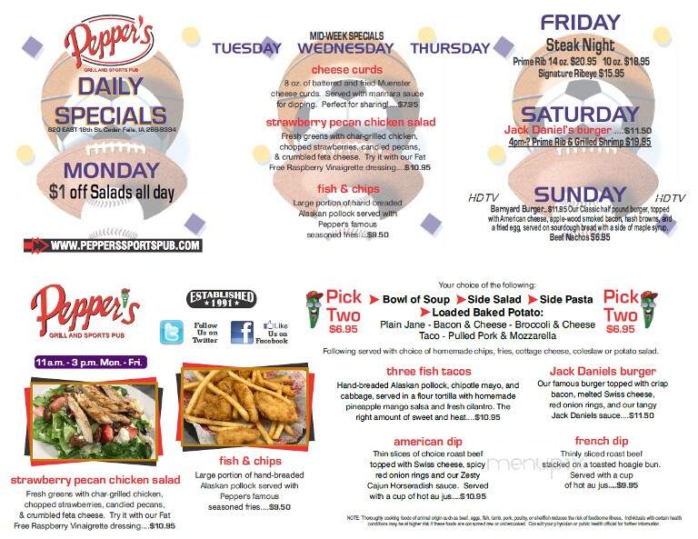 Peppers Grill & Sports Pub - Cedar Falls, IA