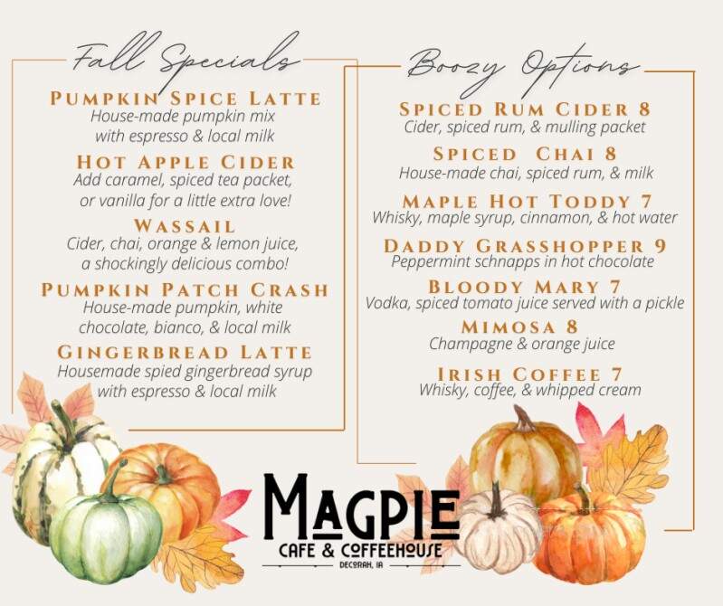 Magpie Coffeehouse - Decorah, IA menu_pic
