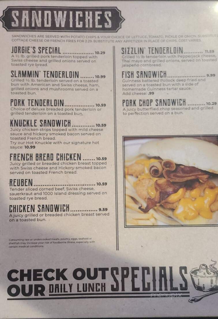 Jorgie's - De Witt, IA menu_pic