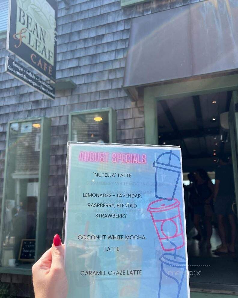 Bean & Leaf Cafe - Rockport, MA menu_pic
