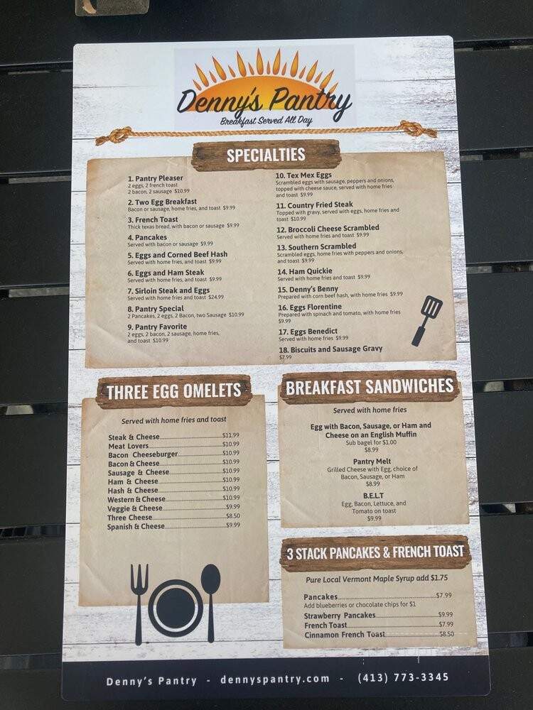 Denny's Pantry - Greenfield, MA menu_pic