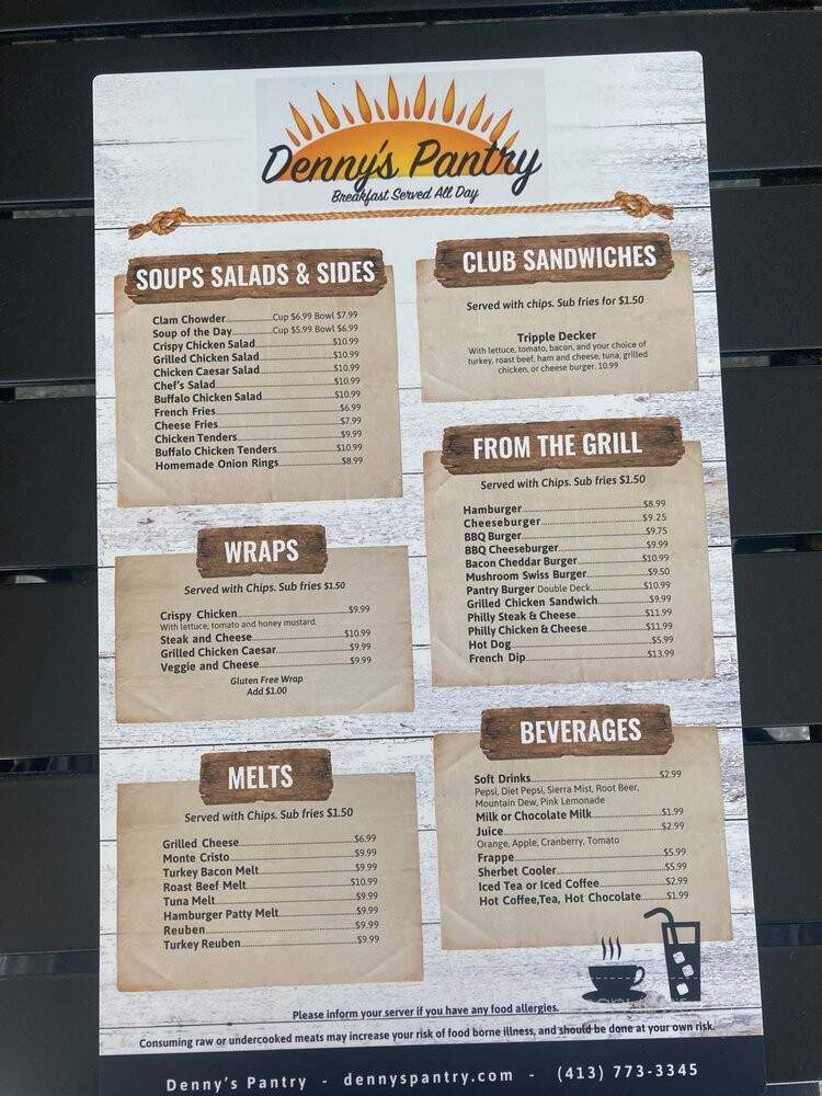 Denny's Pantry - Greenfield, MA menu_pic