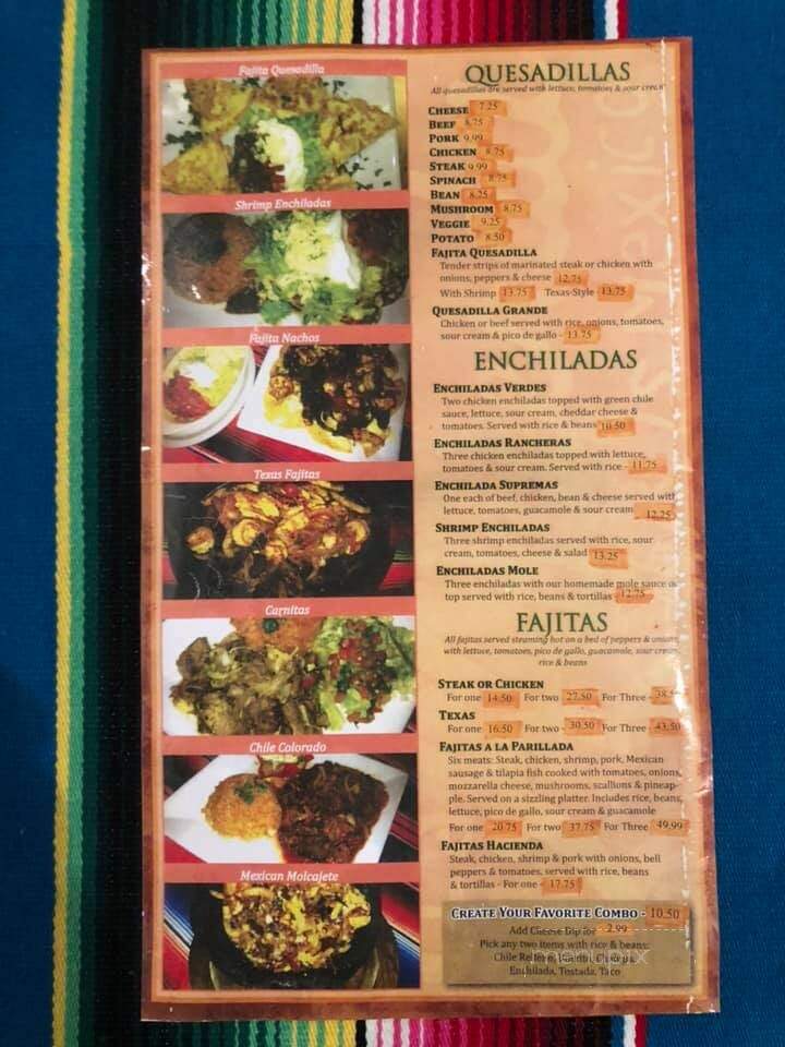 La Hacienda - Peachtree City, GA menu_pic
