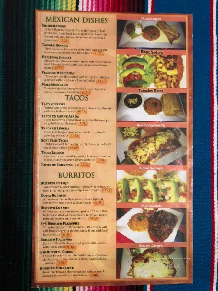 La Hacienda - Peachtree City, GA menu_pic