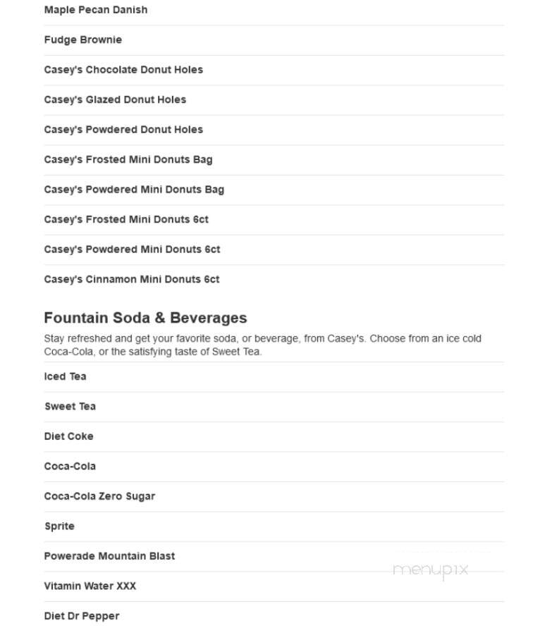 Casey's General Store - New Haven, MO menu_pic