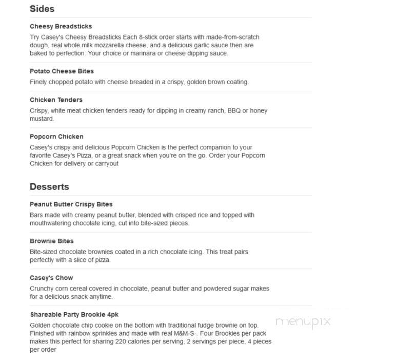 Casey's General Store - New Haven, MO menu_pic