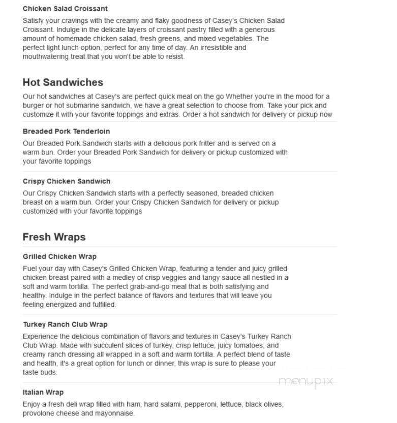 Casey's General Store - New Haven, MO menu_pic
