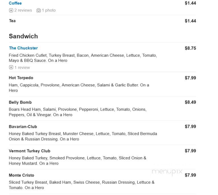 Eastport Plaza Deli - Eastport, NY menu_pic