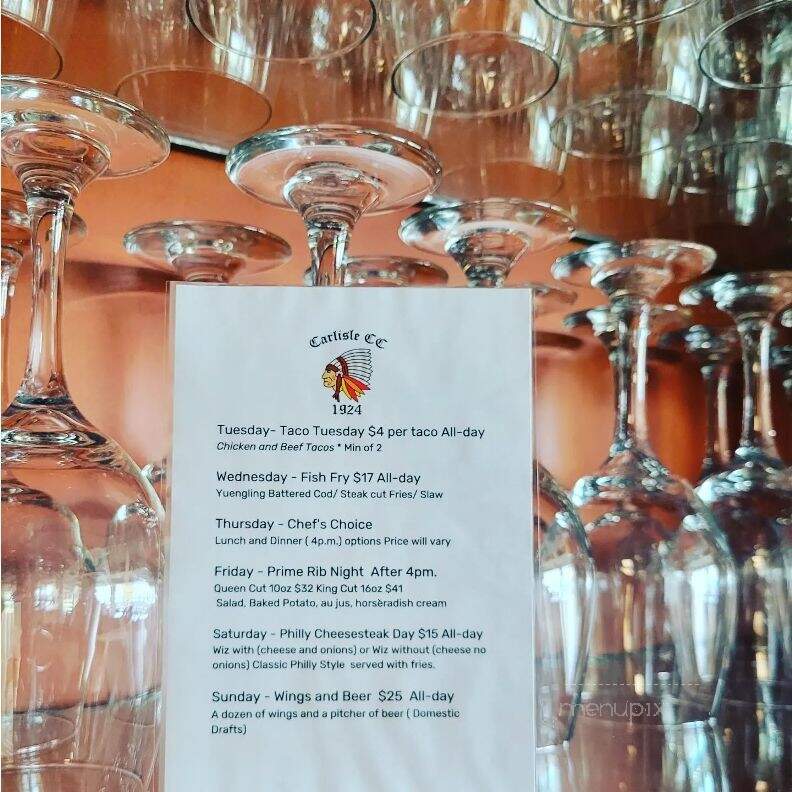 Carlisle Country Club - Carlisle, PA menu_pic