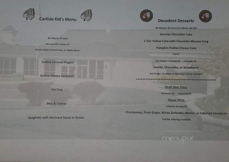 Carlisle Country Club - Carlisle, PA menu_pic