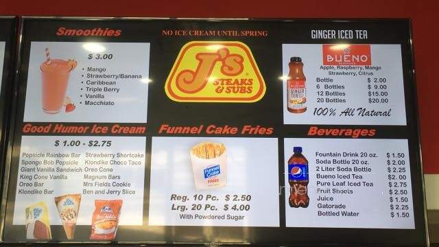 J's Steaks & Subs - Bethlehem, PA menu_pic