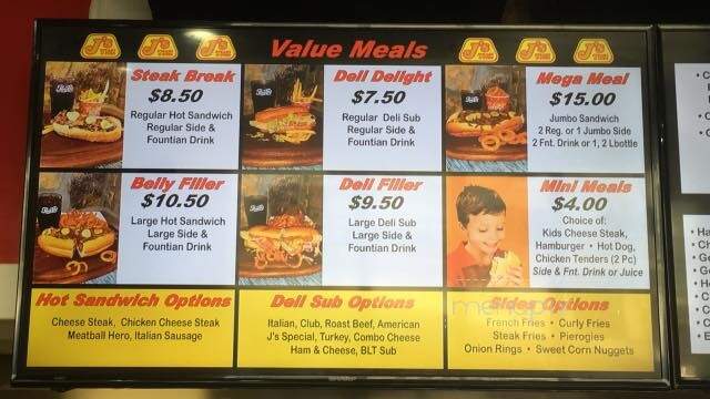 J's Steaks & Subs - Bethlehem, PA menu_pic