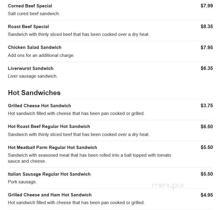Village Delicatessen - Jenkintown, PA menu_pic