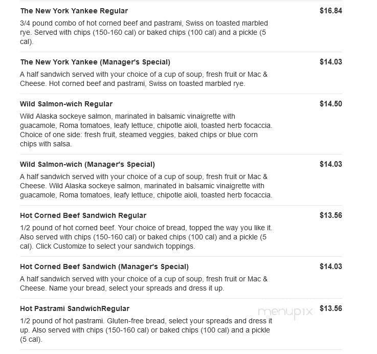 Jason's Deli - Greenville, SC menu_pic
