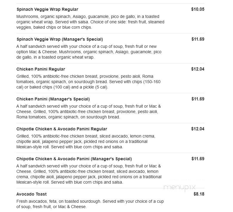 Jason's Deli - Greenville, SC menu_pic
