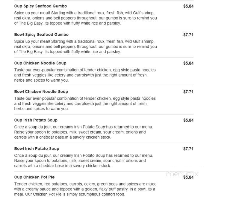 Jason's Deli - Greenville, SC menu_pic