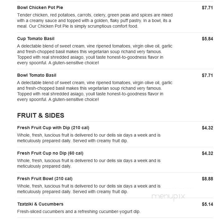 Jason's Deli - Greenville, SC menu_pic