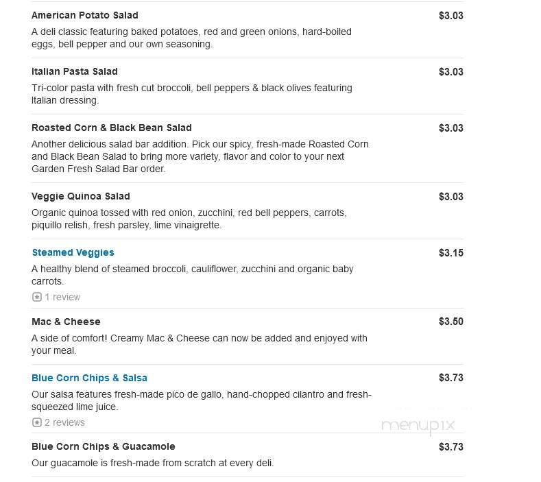 Jason's Deli - Greenville, SC menu_pic