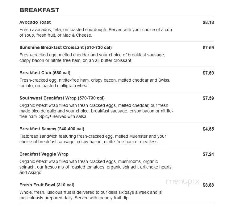Jason's Deli - Greenville, SC menu_pic