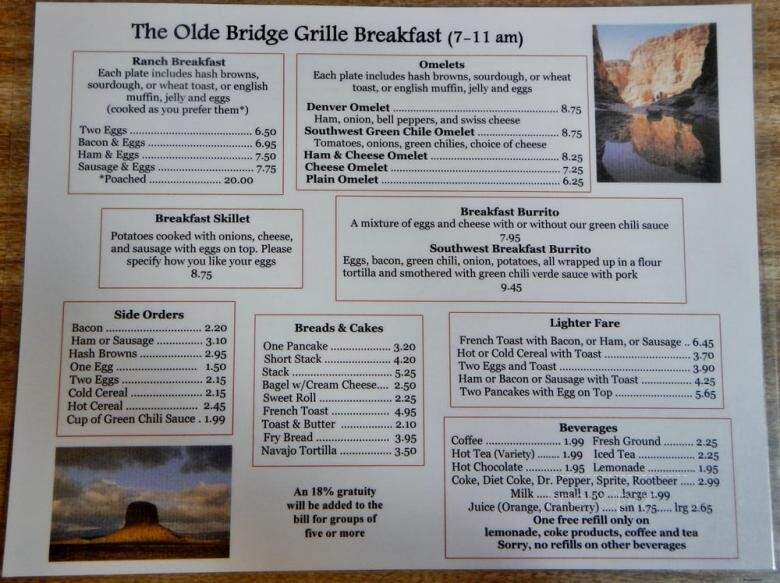 Old Bridge Grill Cafe - Mexican Hat, UT