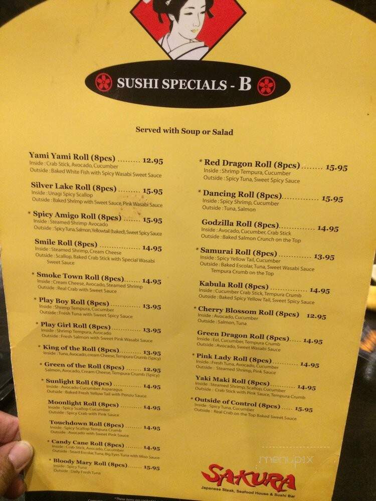 Sakura Japanese Steak - Woodbridge, VA menu_pic