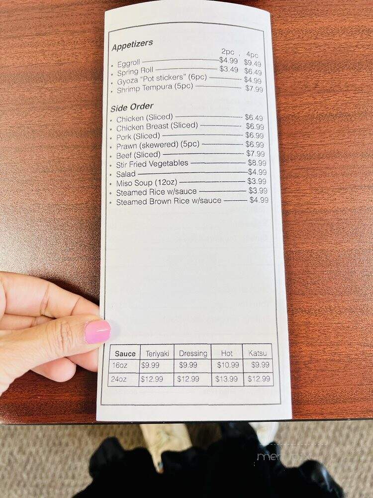 Matsu Teriyaki - Woodinville, WA menu_pic