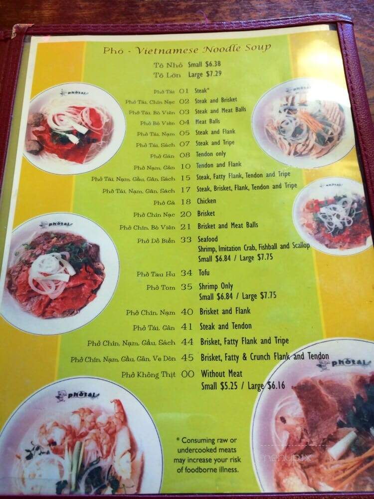 Pho Tai Vietnamese Restaurant - Burien, WA menu_pic