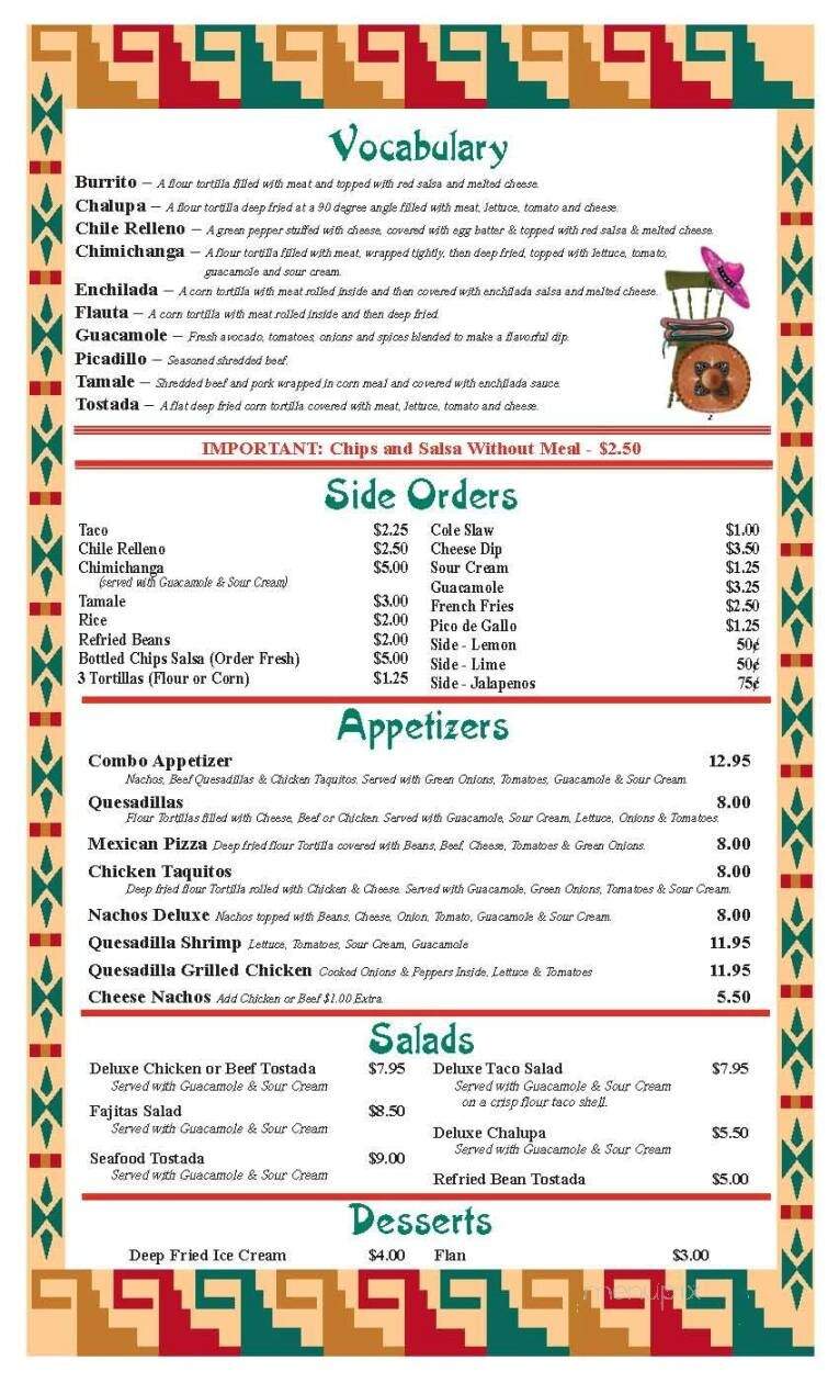 Mi Ranchito - Berkeley Springs, WV menu_pic