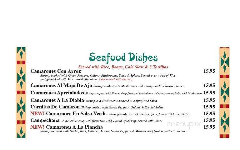 Mi Ranchito - Berkeley Springs, WV menu_pic