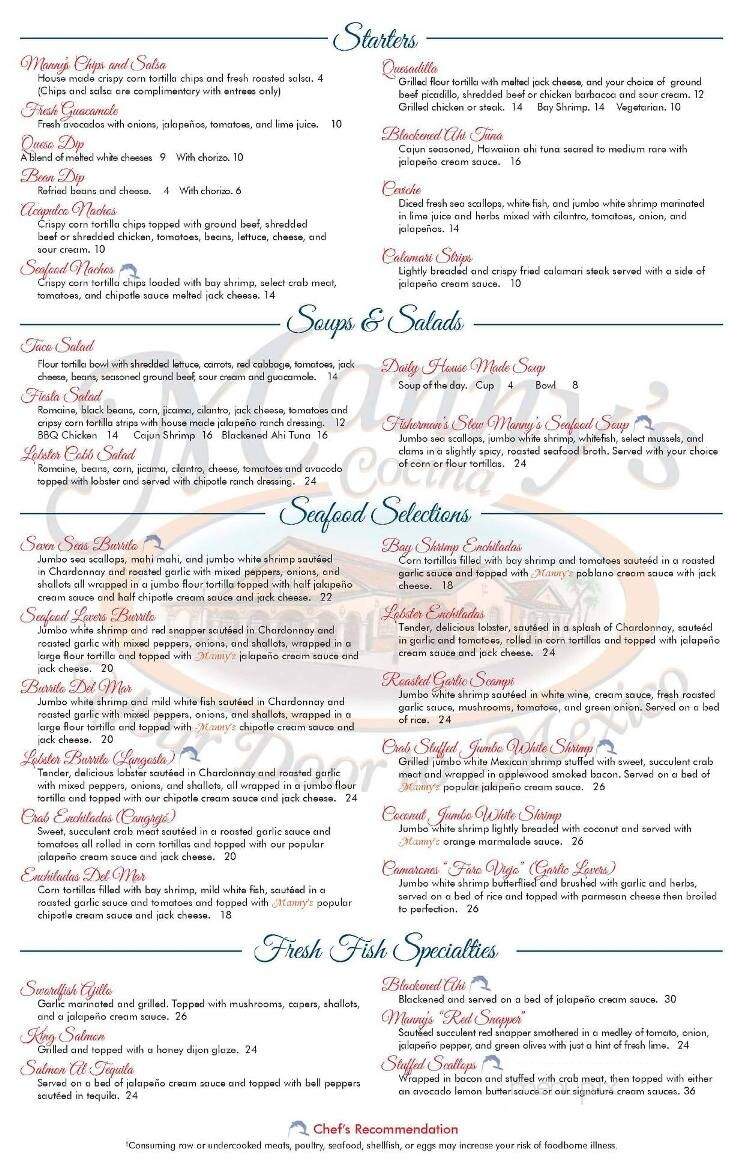 Manny's Mexican Cocina - Onalaska, WI menu_pic