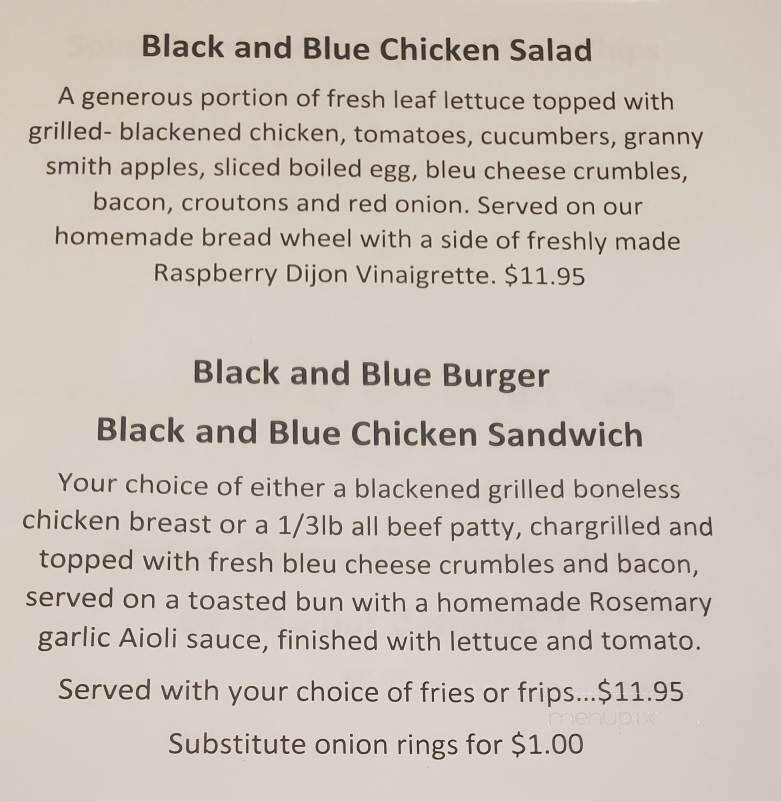 Railhouse - Marinette, WI menu_pic