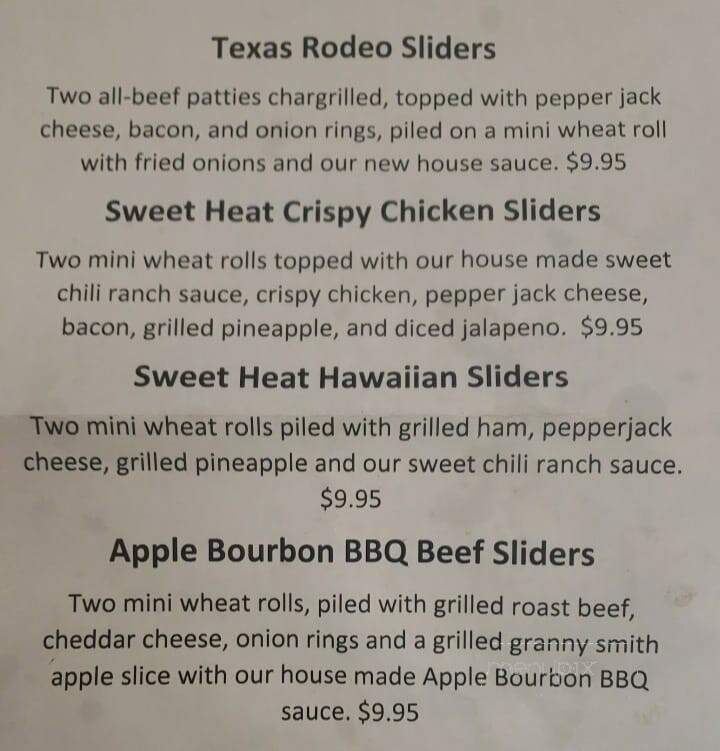 Railhouse - Marinette, WI menu_pic