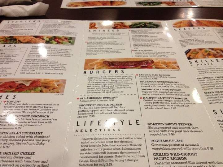 Shoney's - Gadsden, AL menu_pic