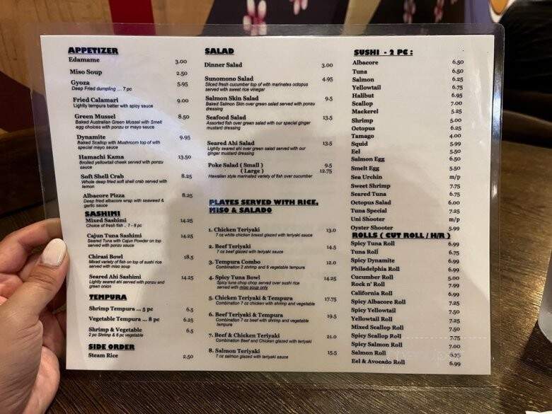 Irassae - Huntington Beach, CA menu_pic