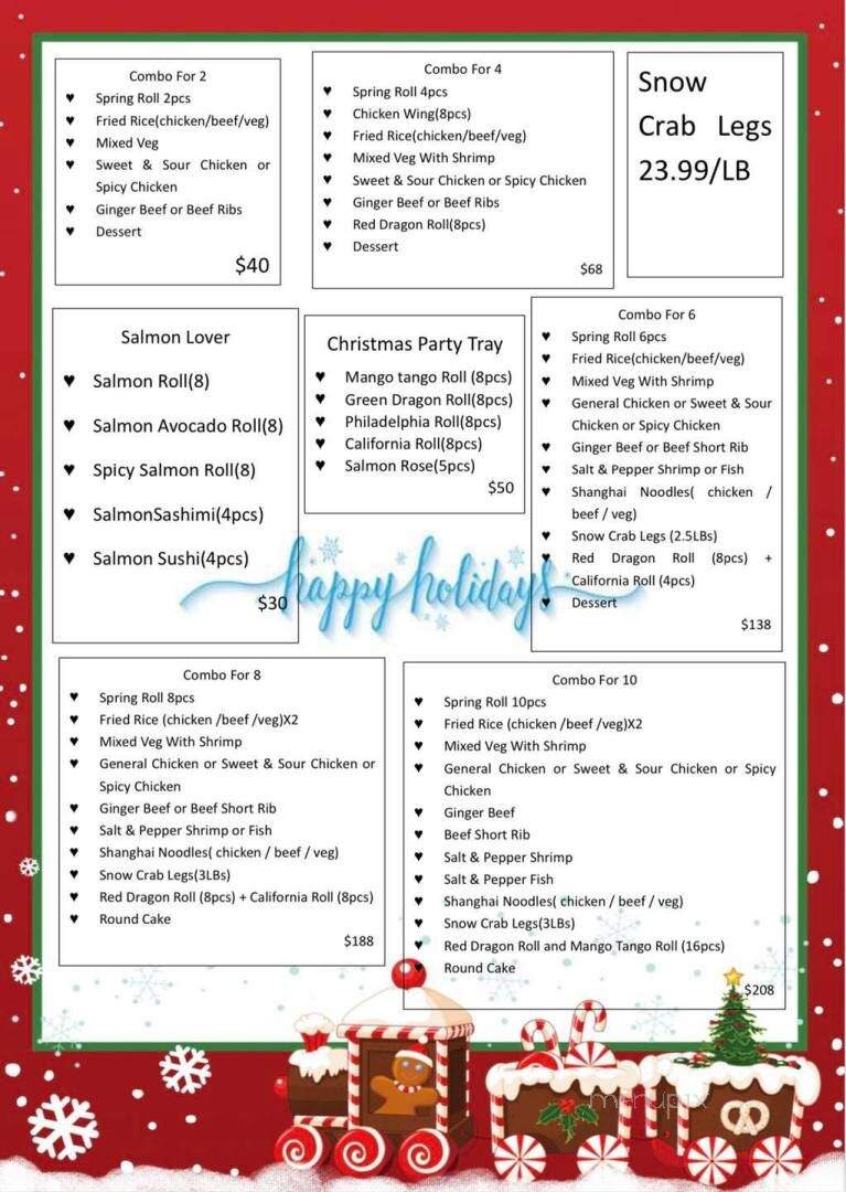 A Plus Buffet Sushi Bar - Calgary, AB menu_pic