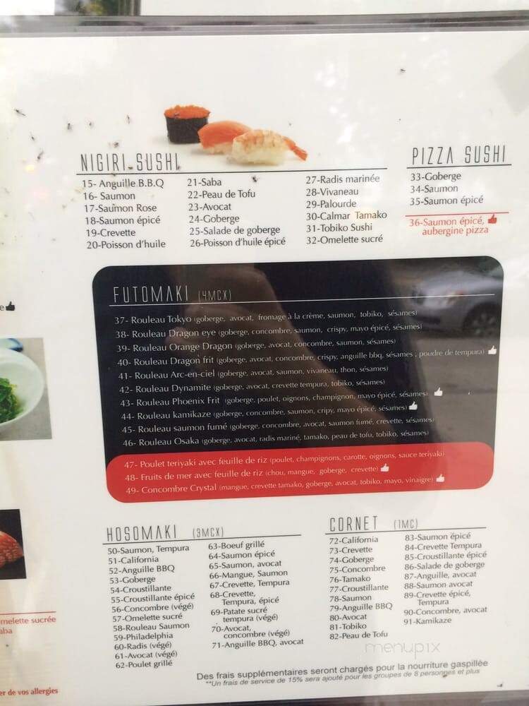 Sushi Samurai - Quebec City, QC menu_pic
